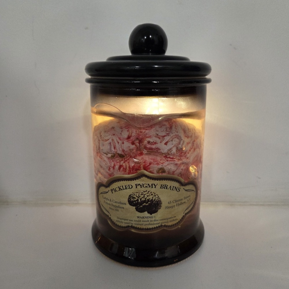 Light Up Apothecary Jar Pickled Pygmy Brain Prop